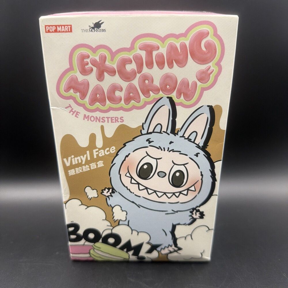 AUTHENTIC POP MART LABUBU MONSTERS EXCITING MACARON Green Grape Open box